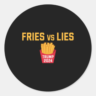 Fries Versus Leugens Trump 2024 Trump 2024 Fries V Ronde Sticker