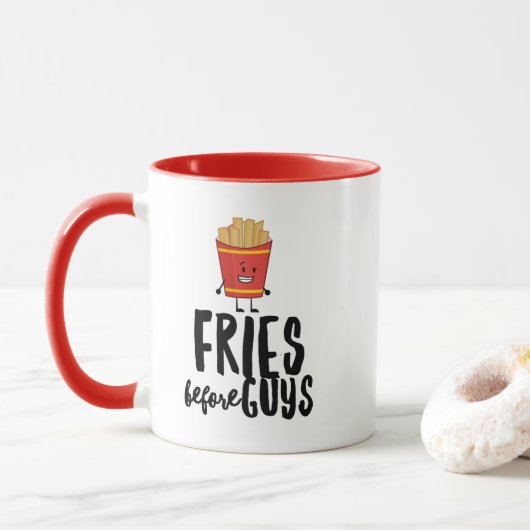 Fries voor jongens 11 oz Combo Mok (Met donut)