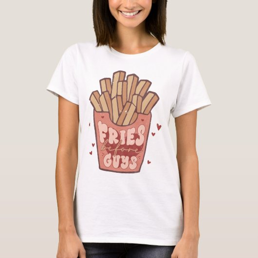 Fries voor jongens Funny T-shirt (Voorkant)