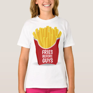 FRIES VOOR JONGENS Grappige meisjes T-shirts