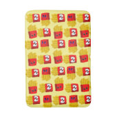Fries Yellow Bathroom Bath Mat (Voorkant Verticaal)