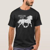 Friese moeder voor Friese paardenliefhebber T-shirt (Voorkant)