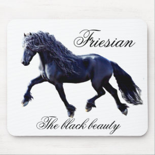 Friese paard, hengst, de zwarte schoonheidMousepad Muismat
