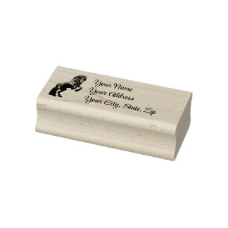 Friese/zwart hengst, Persoonlijk Adres stempel/3a Rubberstempel