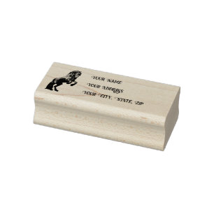 Friese/zwart hengst, Persoonlijk adres stempel/3b Rubberstempel