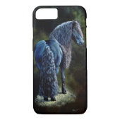 Friesiaanse hengst in spotlight, schilderij Case-Mate iPhone case (Achterkant)
