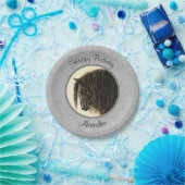 Friesian Draft Horse Silver Grey Papieren Bordje (Feest)