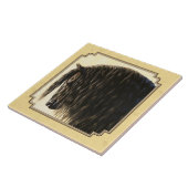 Friesian Draft Horse Yellow Tegeltje (Zijkant)