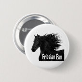 Friesian Fan Ronde Button 5,7 Cm (Voorkant /achterkant)