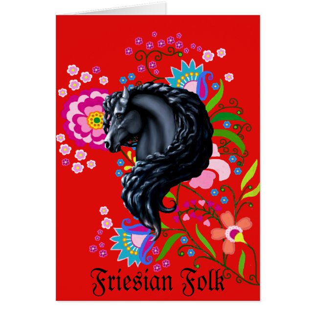 Friesian Folk, cheval, étalon noir (Devant)