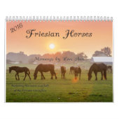 Friesian Horse Calendar Kalender (Hoes)