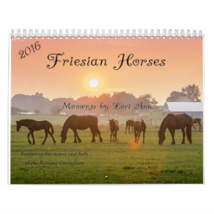 Friesian Horse Calendar Kalender