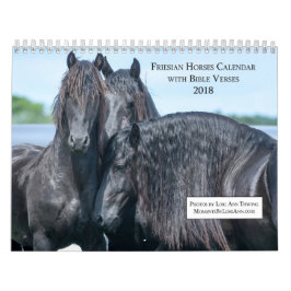 Friesian Horse Calendar met Bijbelversen Kalender