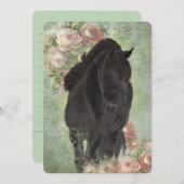 Friesian Horse - Carte de voeux (Devant / Derrière)