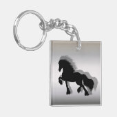 Friesian Horse / Fries Paard Sleutelhanger (Voorkant Links)