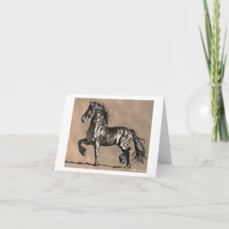Friesian Horse Note Card Kaart