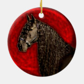 Friesian Horse Ornament (Achterkant)