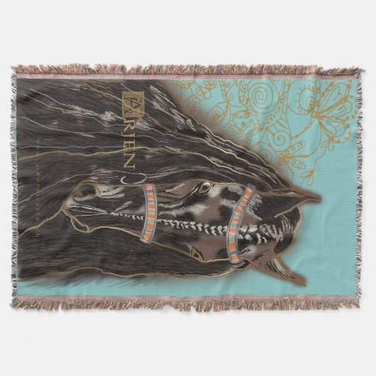 Friesian Horse - Throw Blanket Deken (Voorkant)