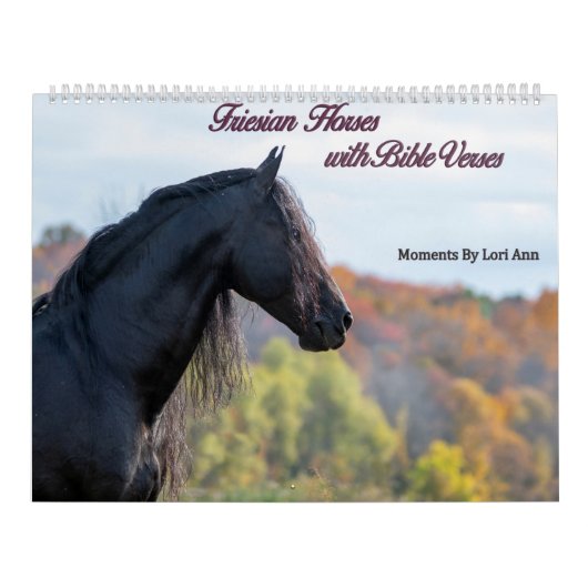 Friesian Horses with Bible Verses 2021 Kalender (Hoes)