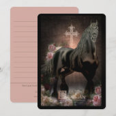 Friesian In Heaven - Carte de voeux (Devant / Derrière)