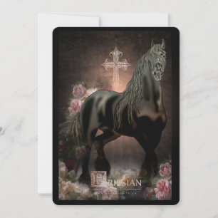 Friesian In Heaven - Carte de voeux