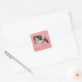 Friesian koe, Friese koe Vierkante Sticker (Envelop)