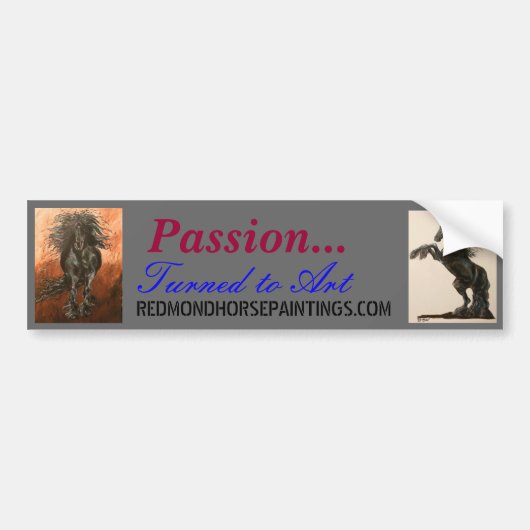 Friesian Passion bumper sticker (Voorkant)