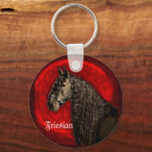 Friesian Portret Sleutelhanger (Voorkant)