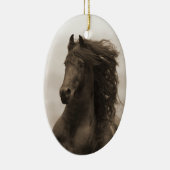 Friesian Runs Horse Holiday Ornament (Rechts)