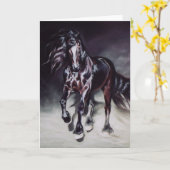 Friesian Stallion - carte (Fleur jaune)