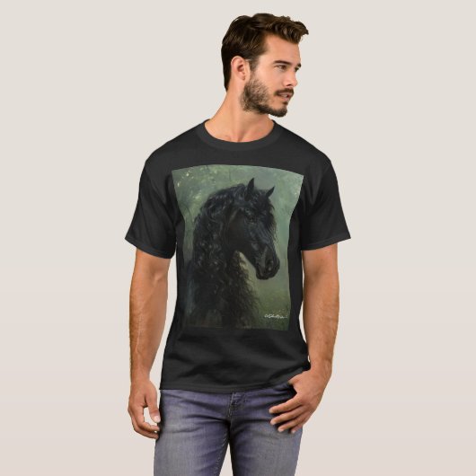 Friesian Stallion T-shirt (Voorkant volledig)