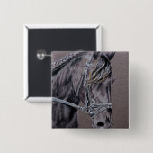 Friesian Vierkante Button 5,1 Cm (Voorkant /achterkant)