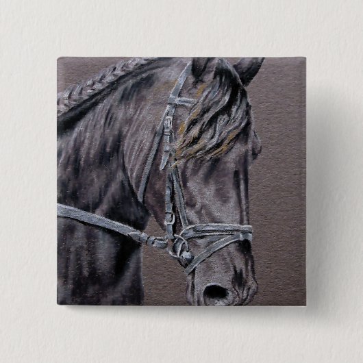 Friesian Vierkante Button 5,1 Cm (Voorkant)