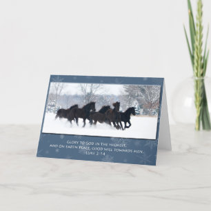 Friesian Yearlings Christmas Kaart