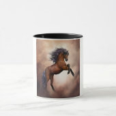 Friesisch bruin paard dat zich voortplant met slec mok (Midden)