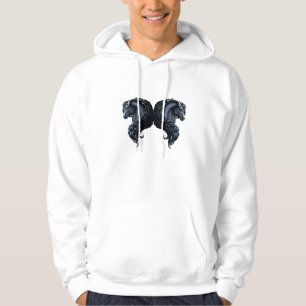 Friesisch paard, zwarte hengst schoonheid hoodie