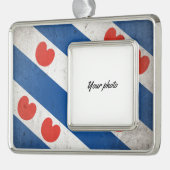 Friesland Verzilverd Kader Ornament (Links)