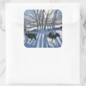 Friessische Koeien 2009 Vierkante Sticker (Tas)