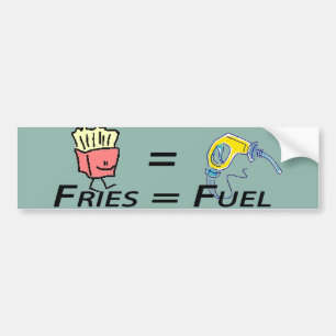 friet Bumpersticker met gelijke brandstof