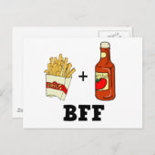 friet en ketchup BFF Briefkaart (Voorkant / Achterkant)