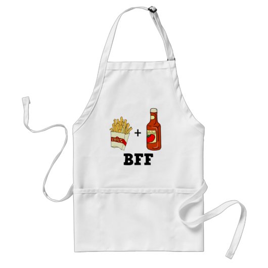 friet en ketchup BFF Standaard Schort (Voorkant)