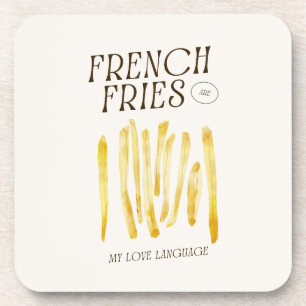 Friet is mijn liefdestaal Onderzetter