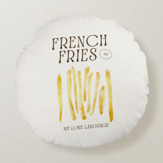 Friet is mijn liefdestaal rond kussen
