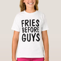 FRIET VOOR JONGENS, Grappige dames & meisjes T-shi