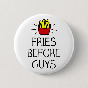 friet voor jongens met de meeste charmante illustr ronde button 5,7 cm