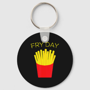 Frietdag, Franse friet, Tgif Goddank het is vrijda Sleutelhanger