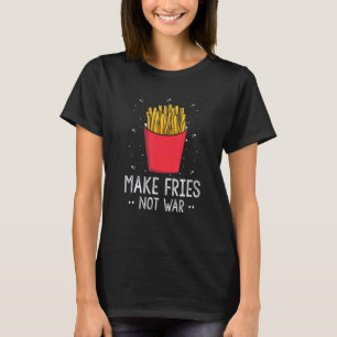 frieten fastfood friteuse aardappel barbecue t-shirt