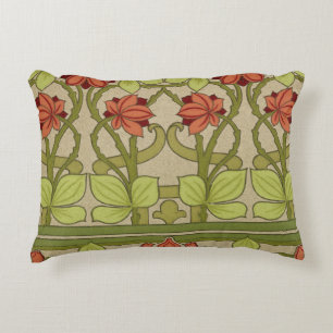 Frieze Border Art Nouveau Floral Accent Kussen