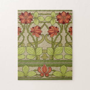 Frieze Border Art Nouveau Floral Legpuzzel