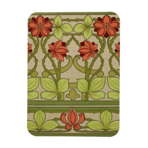 Frieze Border Art Nouveau Floral Magneet